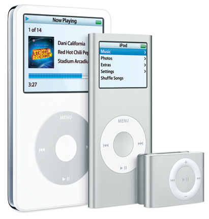 iPod MP3 přehrávače