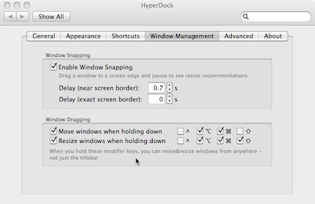 Mac OS X aplikace HyperDock