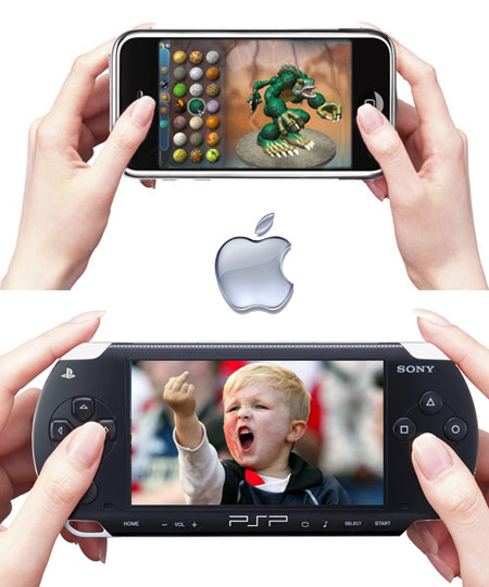 Sony PSP proti Apple iPhone