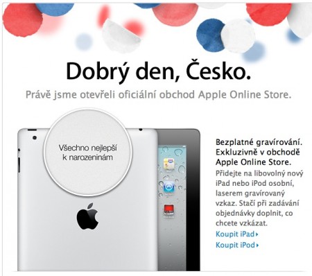 Apple Store online obchod také pro ČR